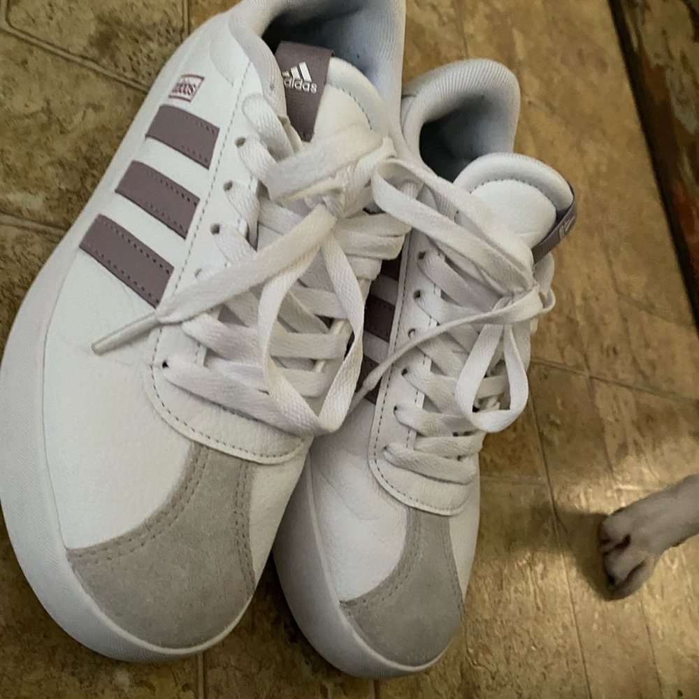 Adidas White Mesh Sneakers